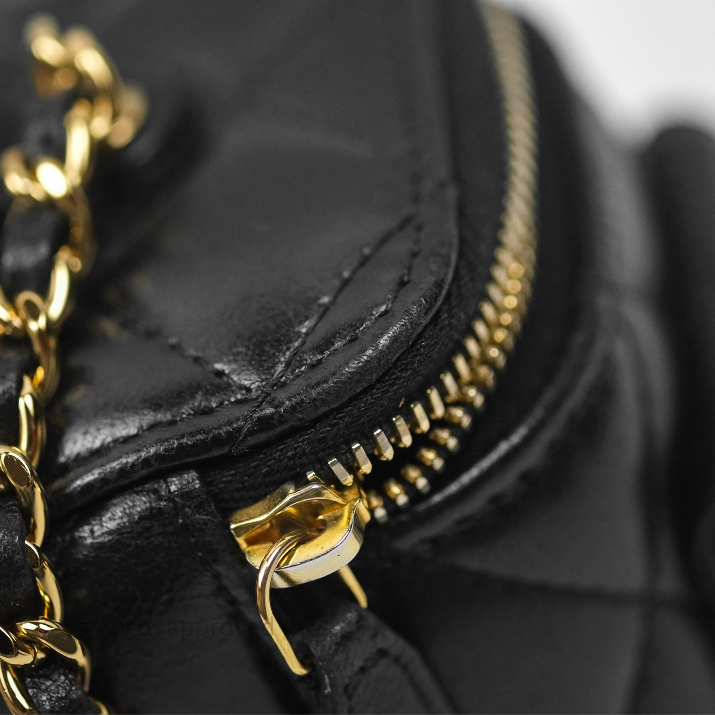 Chanel Cargo Pocket Top Handle Vanity with Chain Black Shiny Lambskin Gold Hardware 22K