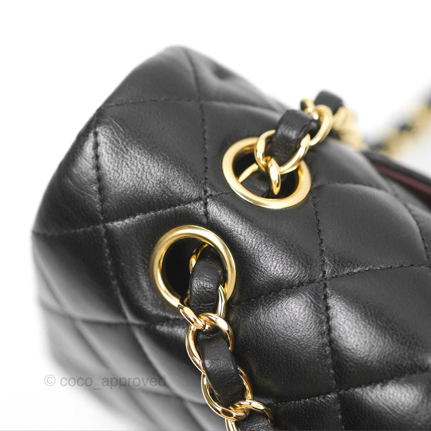 Chanel Classic M/L Medium Flap Quilted Black Lambskin Gold Hardware