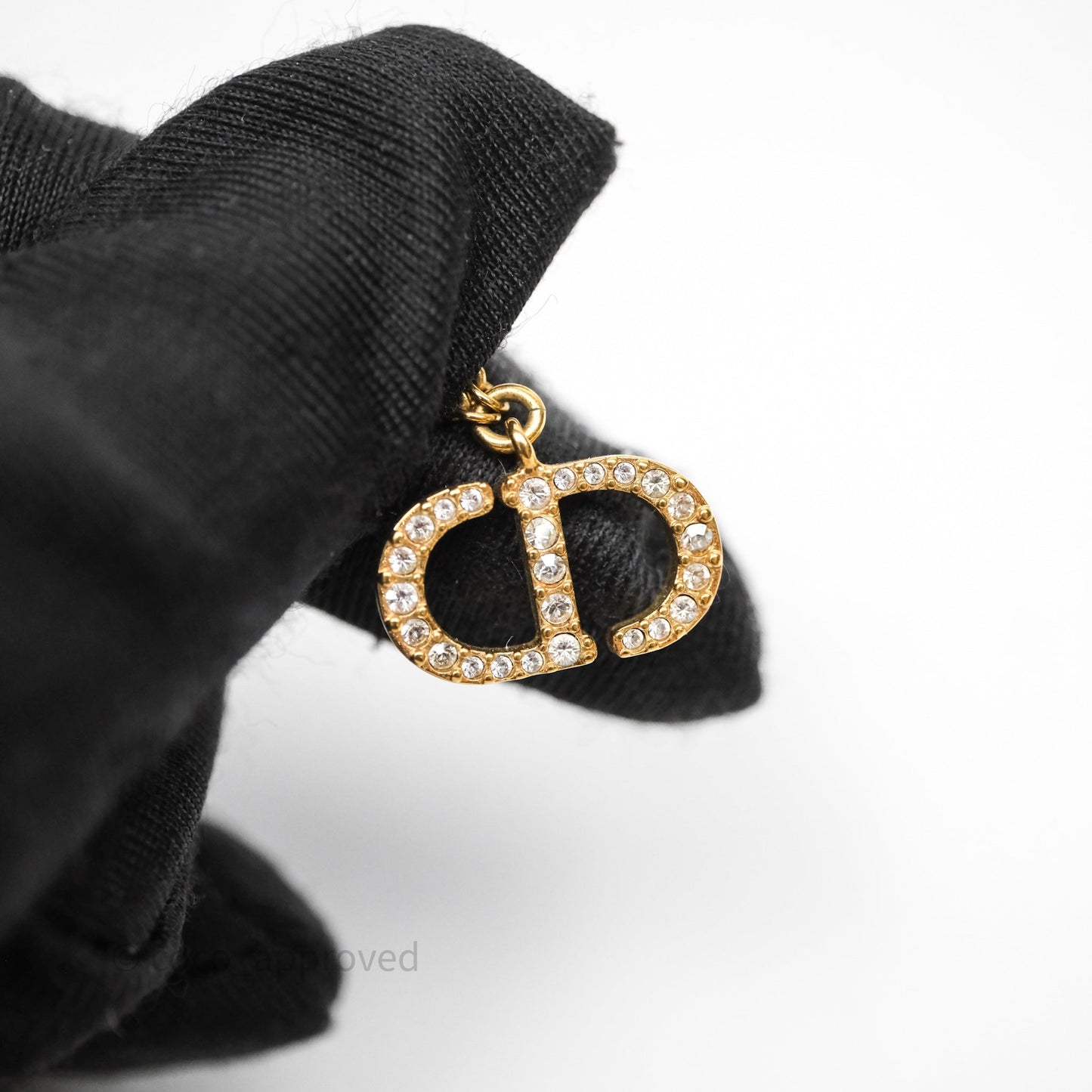 Christian Dior Petit CD Pearl Star Necklace Gold Tone