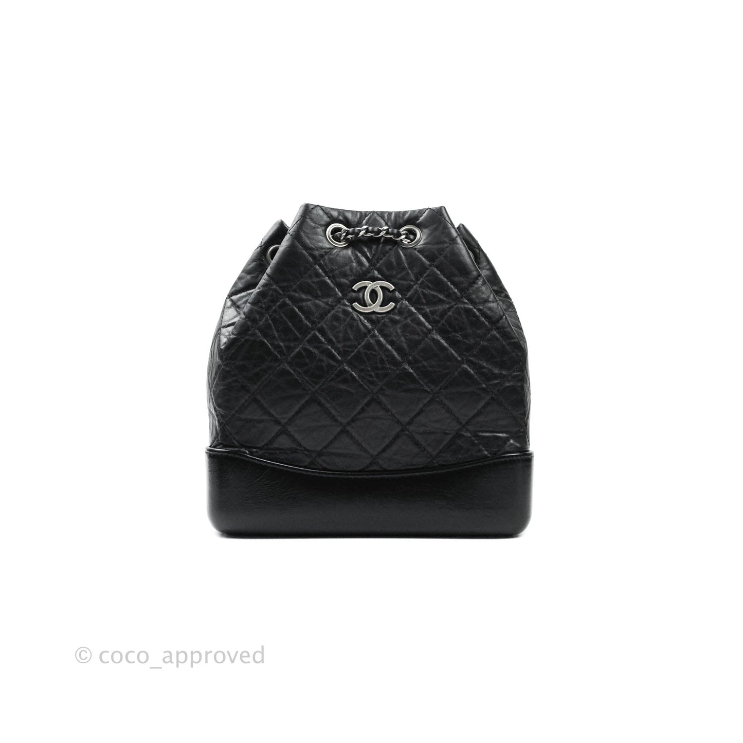 Chanel Small Gabrielle Backpack Black Aged Calfskin