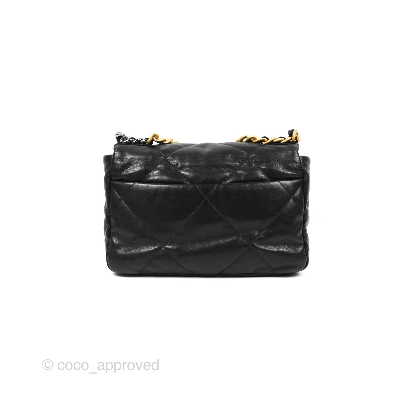 Chanel 19 Small Black Goatskin Mixed Hardware