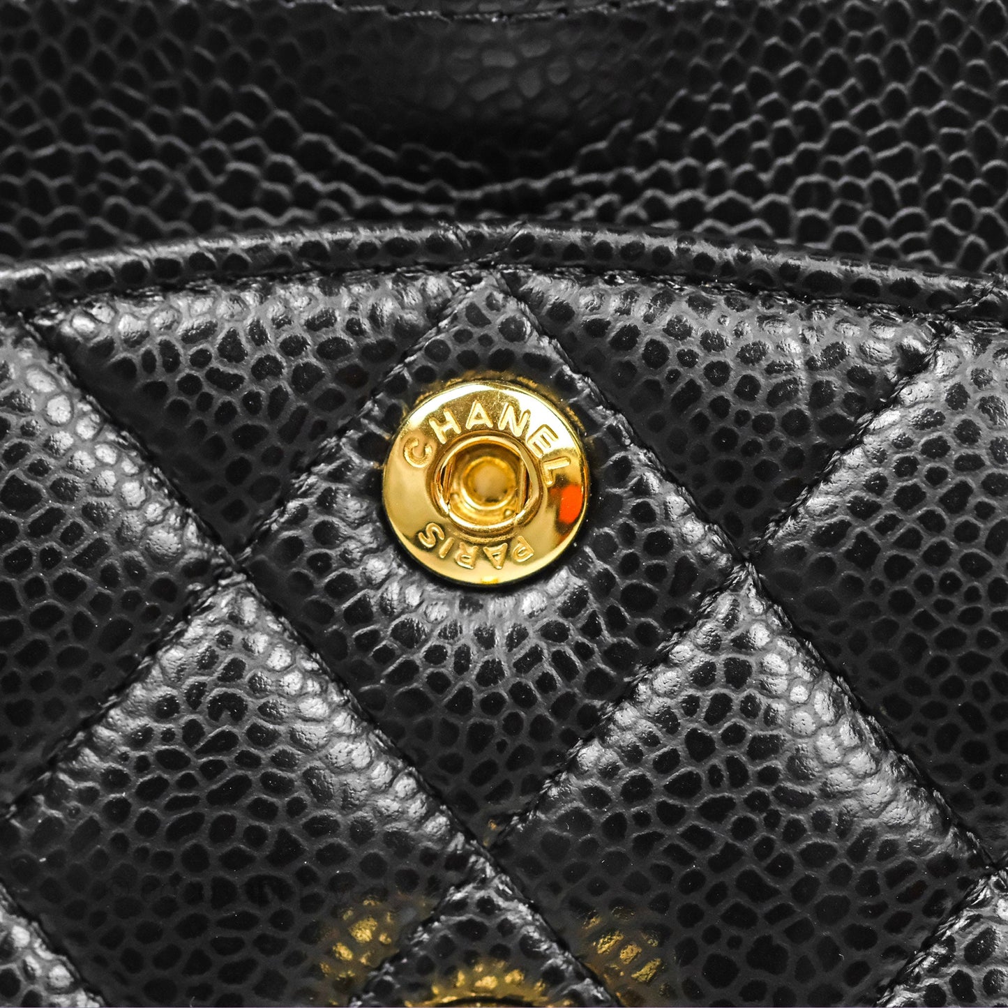 Chanel Small Classic Quilted Flap Black Caviar Gold Hardware
