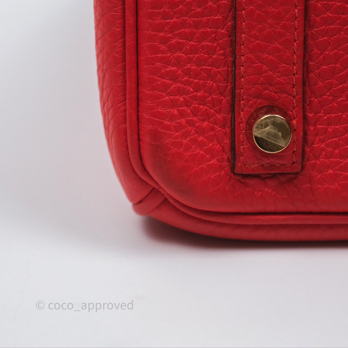 Hermès Birkin 25 Retourne Rouge Tomate S5 Clemence Gold Hardware
