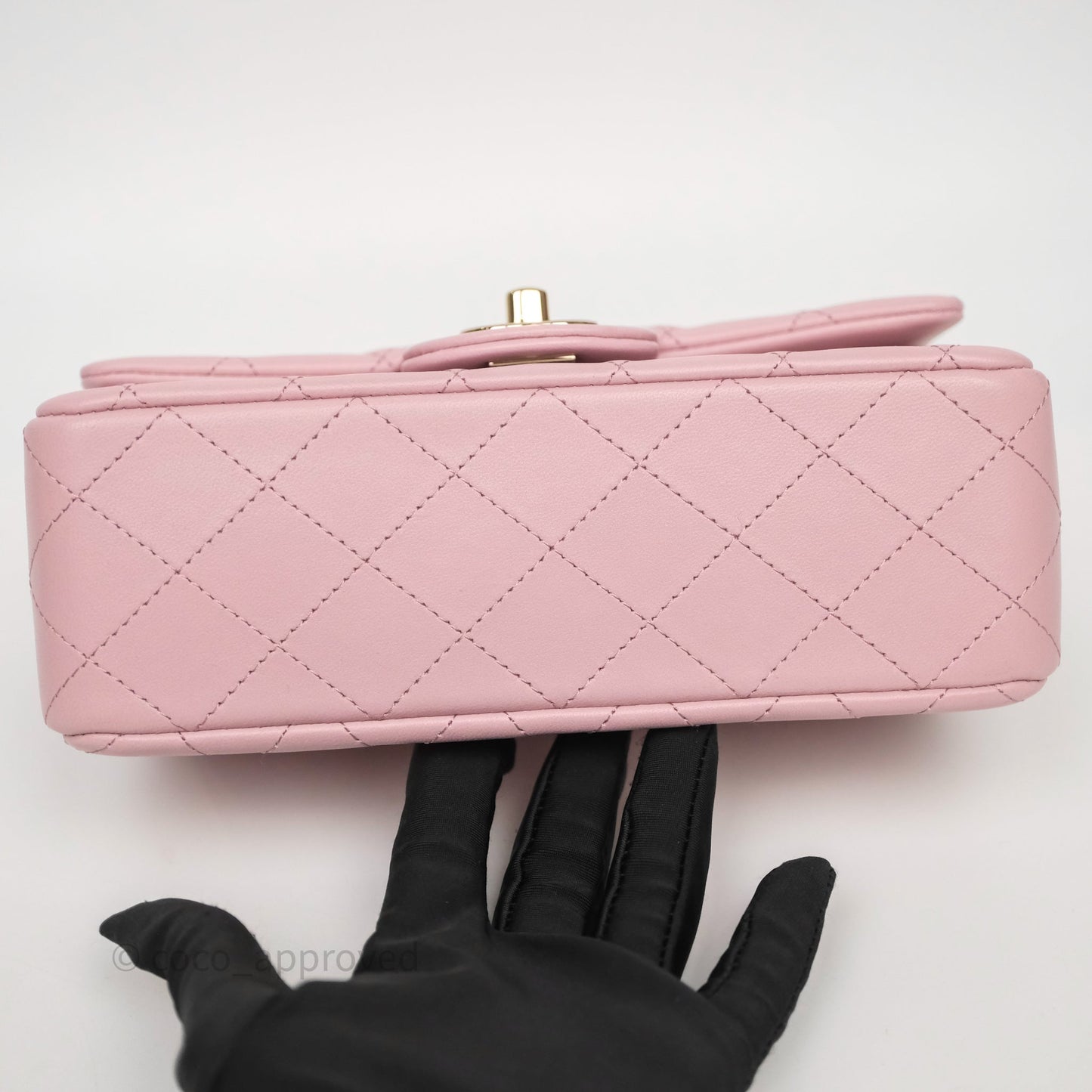 Chanel Top Handle Mini Rectangular Flap Lilac Pink Lambskin Gold Hardware