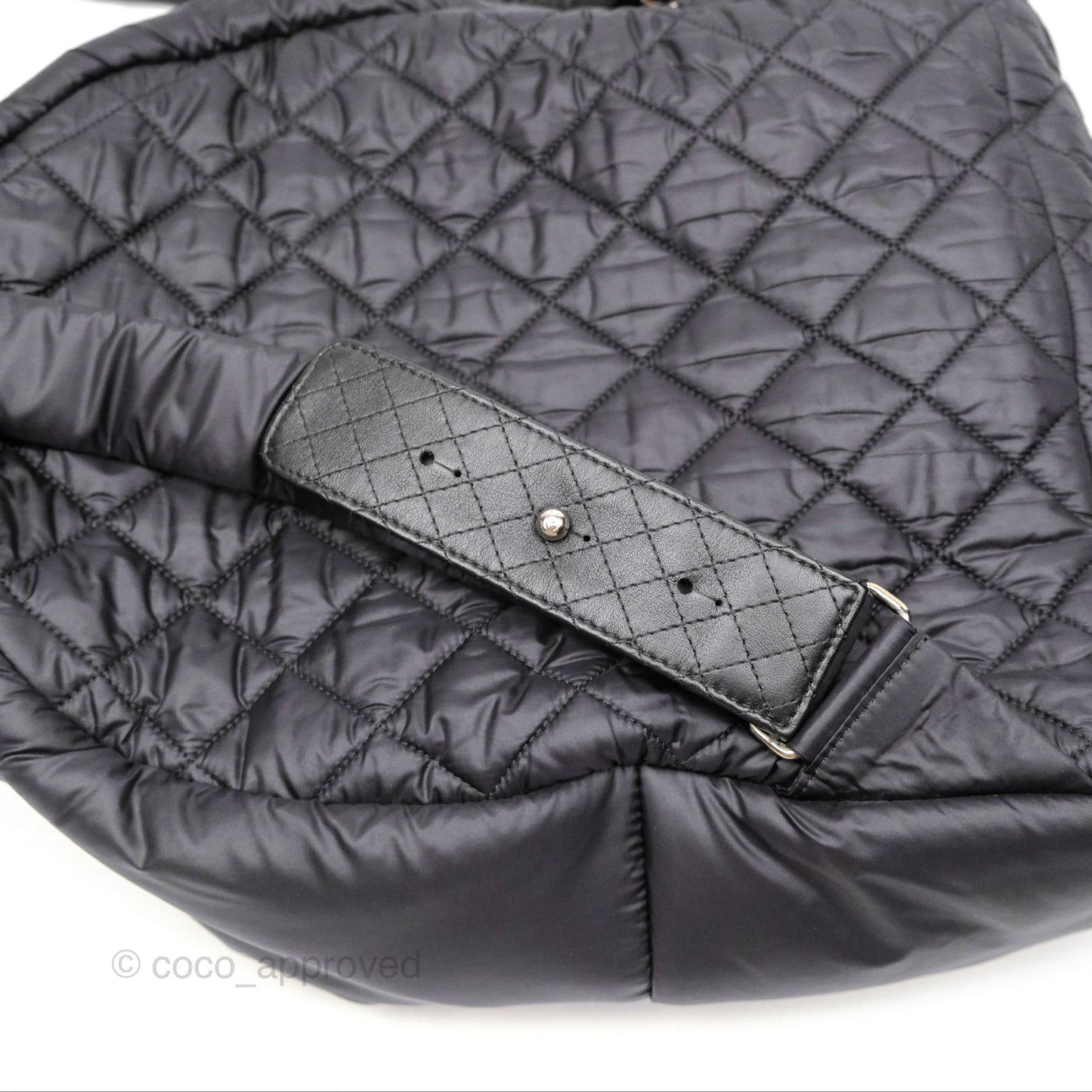 Chanel Coco Cocoon Backpack Black Nylon Silver Hardware