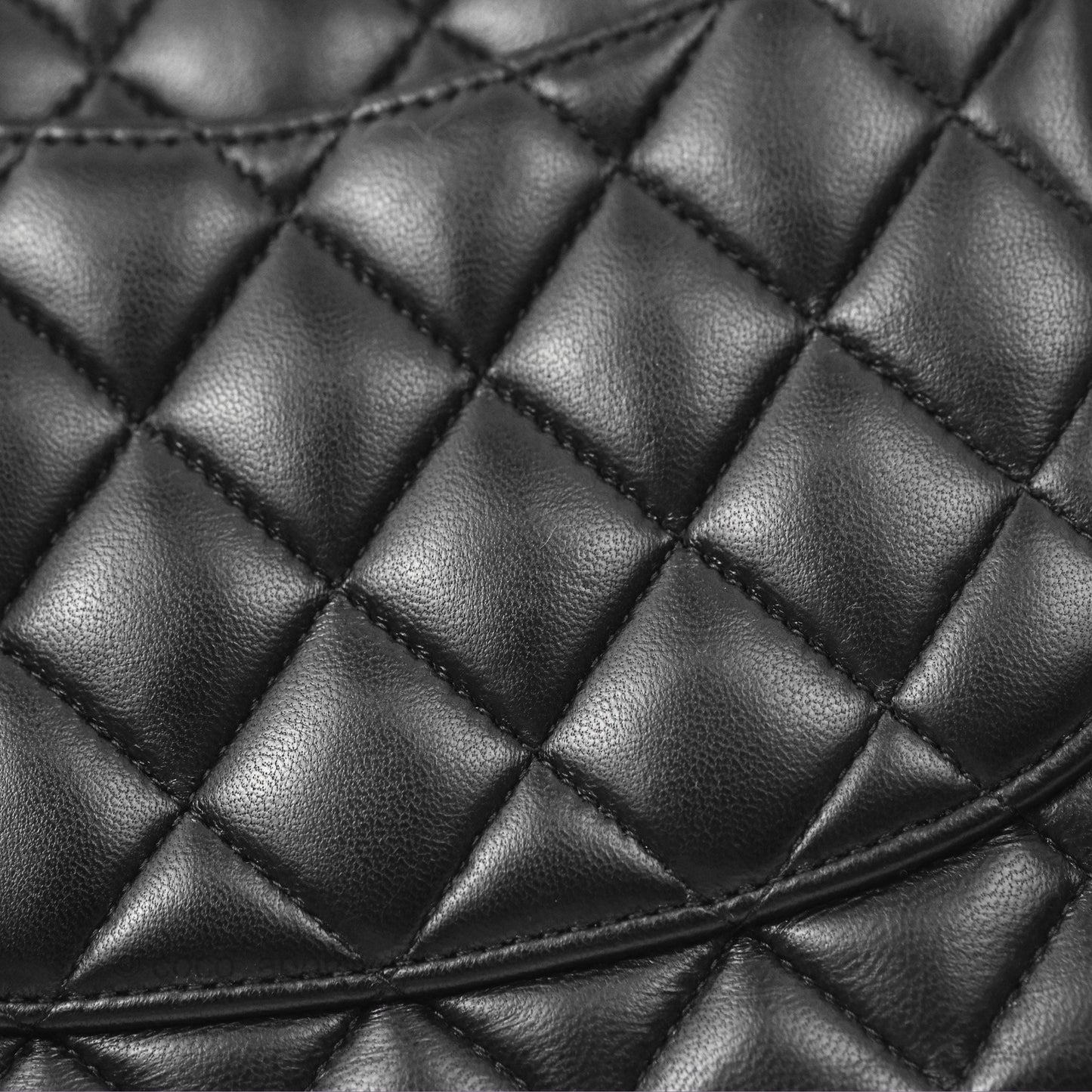 Chanel Classic M/L Medium Flap Quilted Black Lambskin Gold Hardware