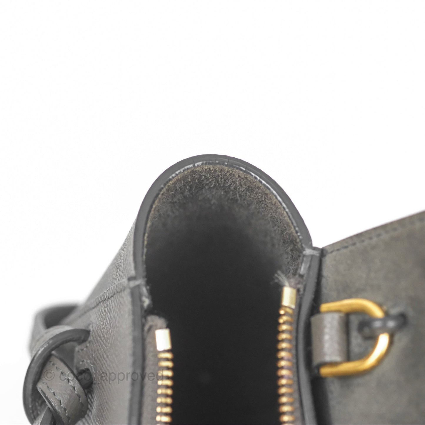 Celine Pico Belt Bag Grey Grained Calfskin Gold Hardware