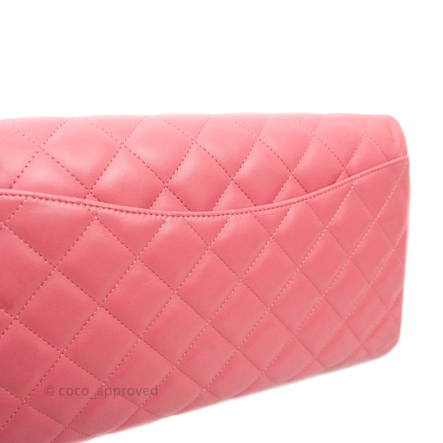 Chanel Quilted Clutch with Chain Lambskin Pink Silver Hardware