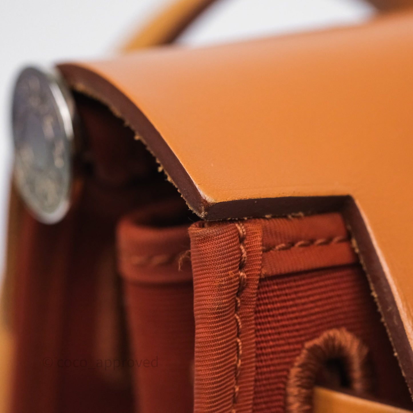 Hermès Herbag Zip 31 Cuivre Canvas Palladium Hardware