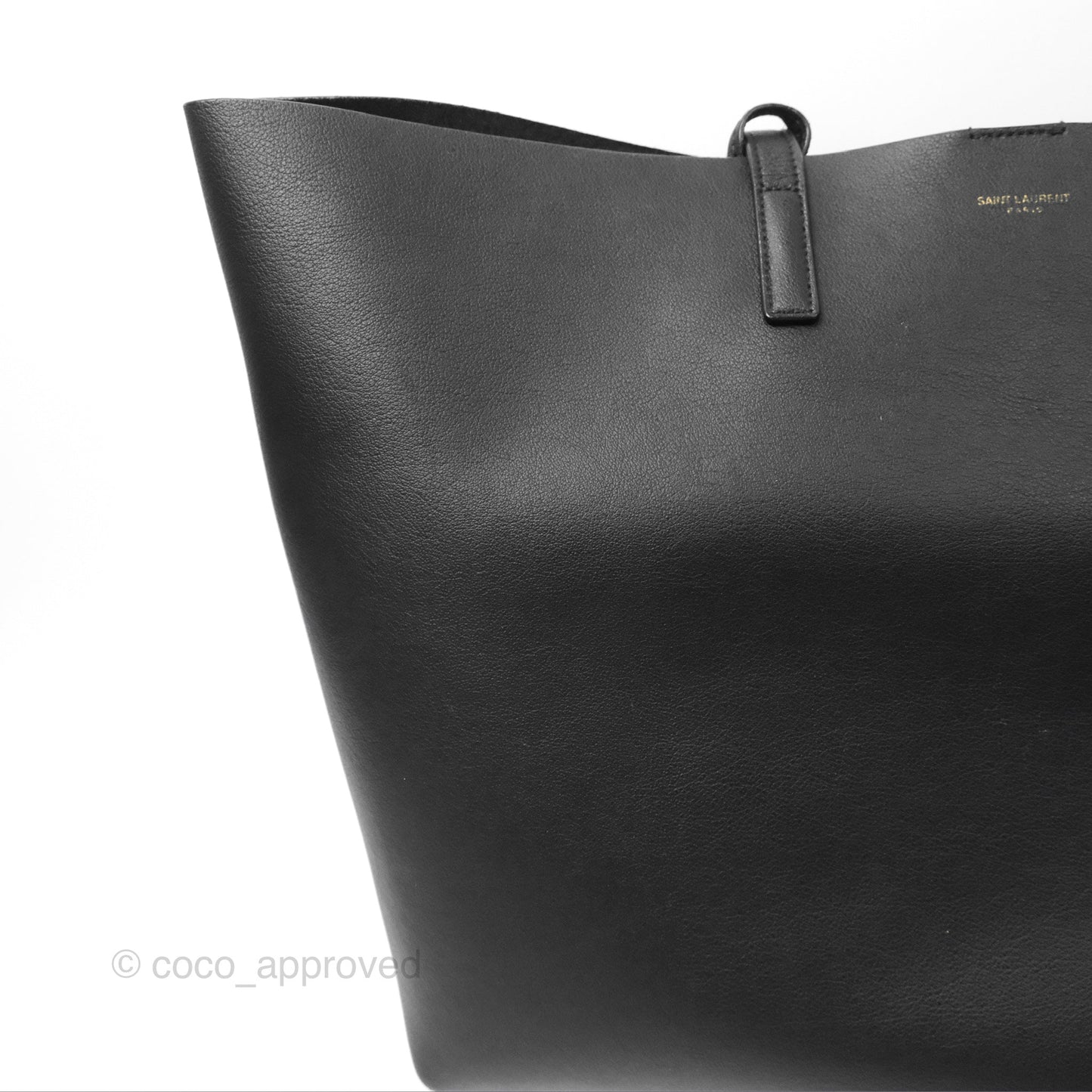 Saint Laurent Large Shopping Tote Black Calfskin