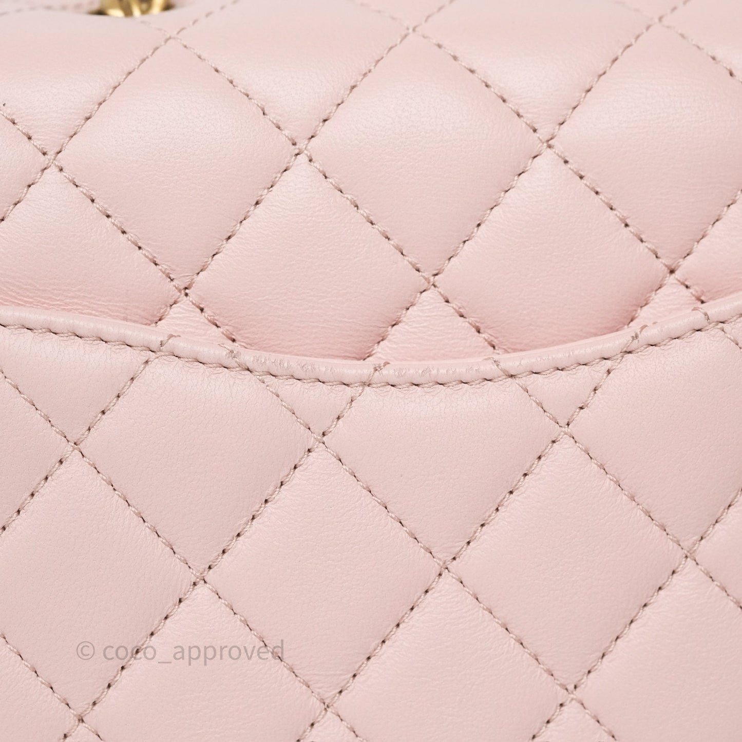 Chanel Quilted Mini Square Flap with Camellia Adjustable Chain Pink Clair Lambskin