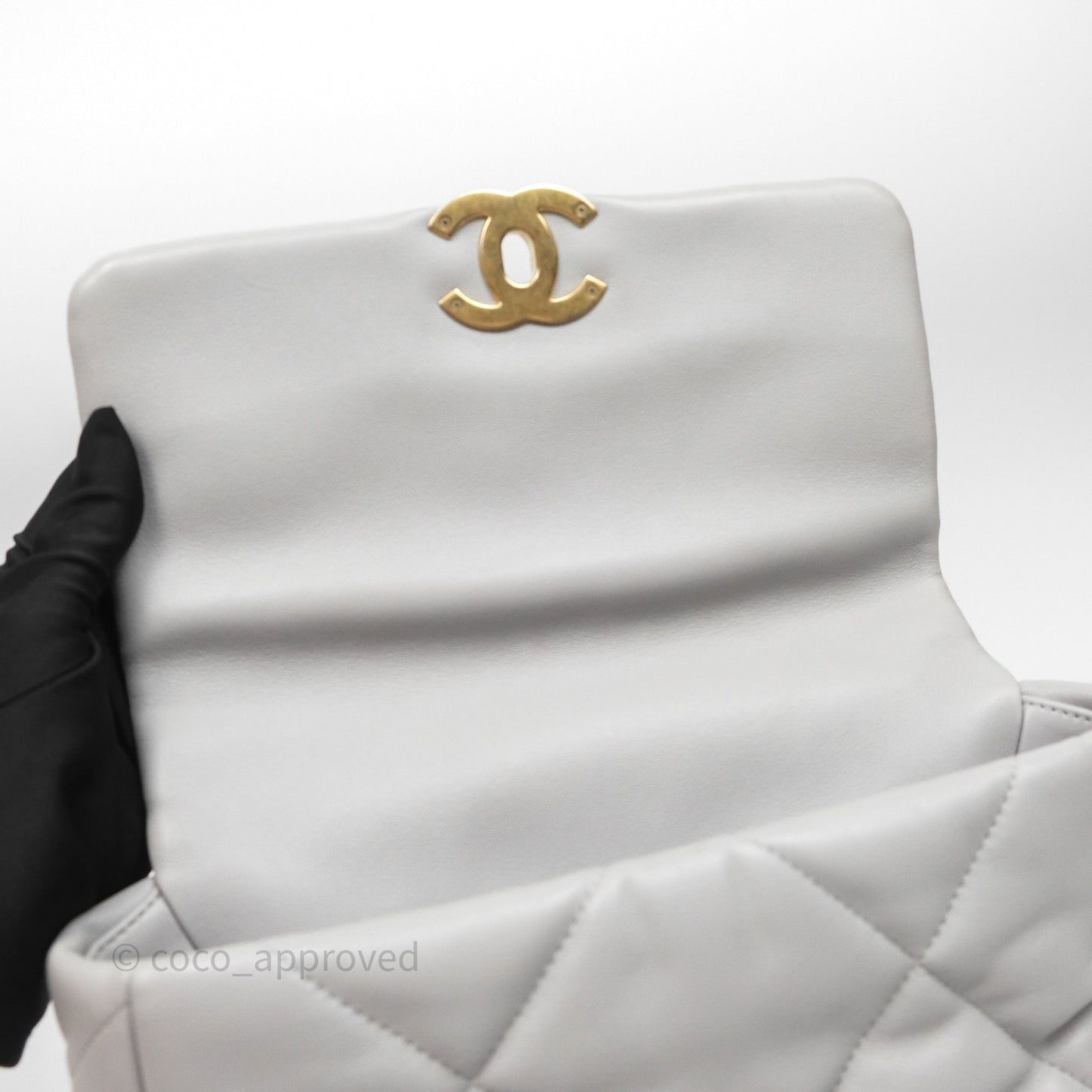 Chanel 19 Small Light Grey Mixed Hardware
