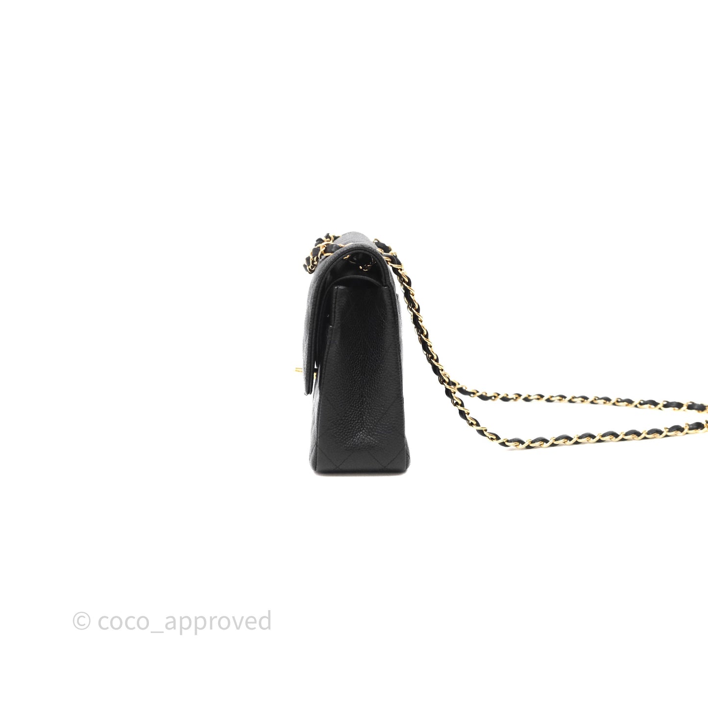 Chanel Classic Medium Flap Quilted Black Caviar Gold Hardware