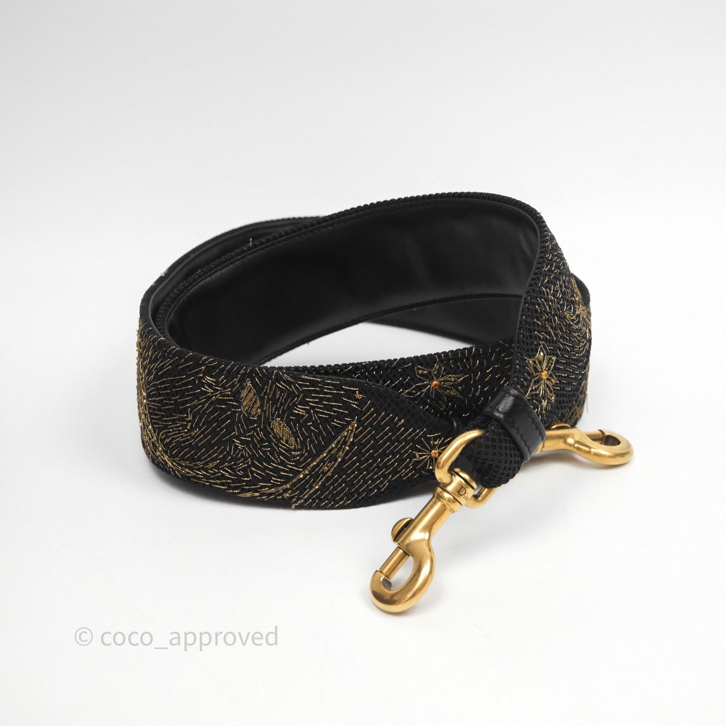Christian Dior Medium Lady Dior Limited Edition The Moon In My EyesBag Black Calfskin Gold Hardware