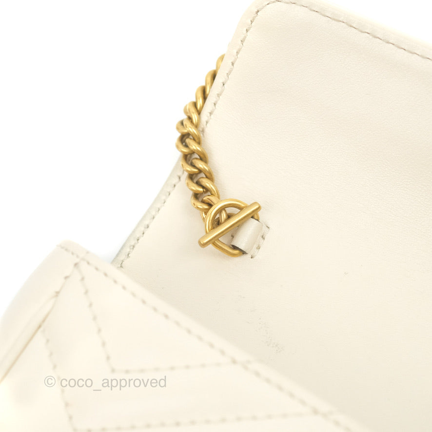 Gucci GG Marmont Matelassé Leather Super Mini Bag Ivory