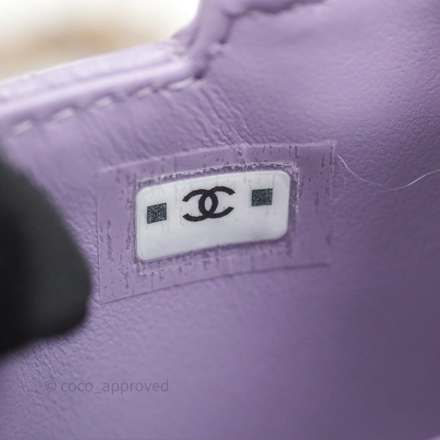 Chanel Mini Nano Kelly Bag Purple Shiny Calfskin Aged Gold Hardware