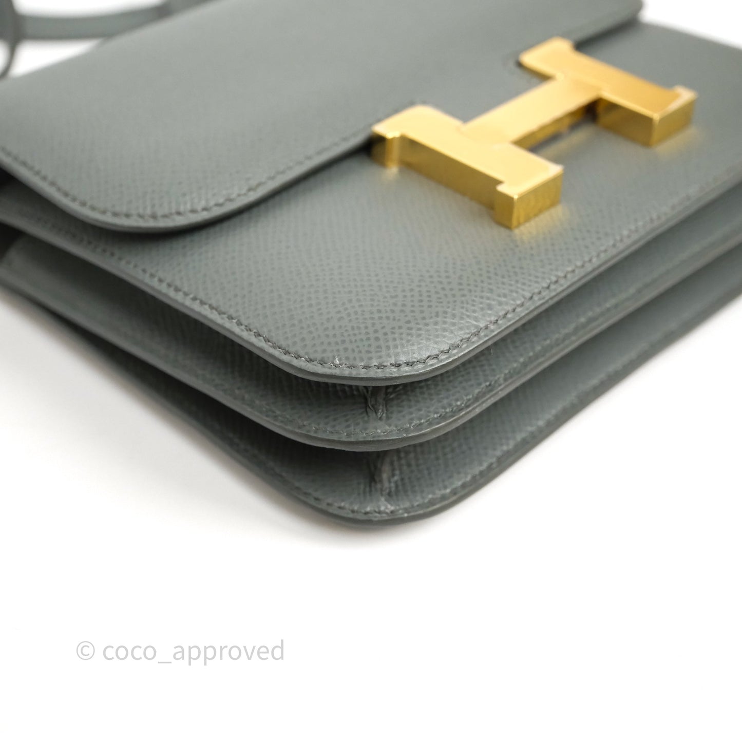 Hermès Constance Mini 18cm Vert Amande 63 Epsom Gold Hardware