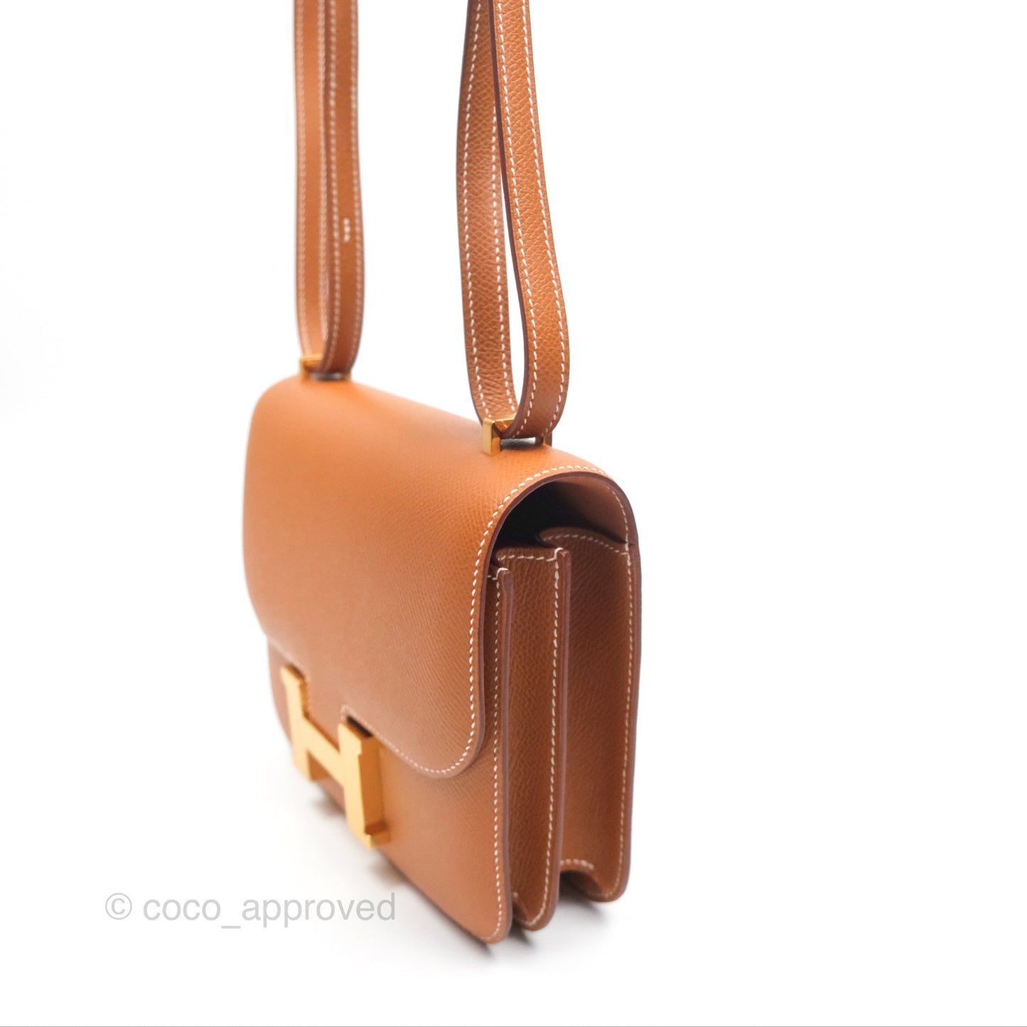 Hermès Constance Mini 18 Gold Epsom Gold Hardware