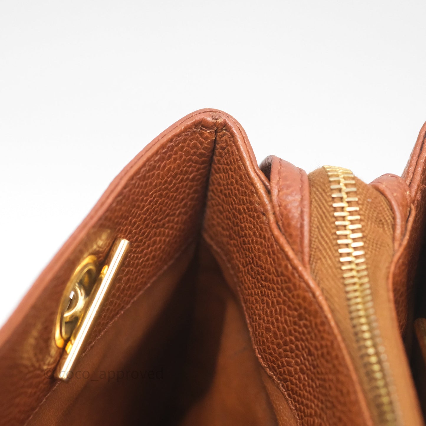 Chanel Vintage Tote Caramel Caviar 24K Gold Hardware