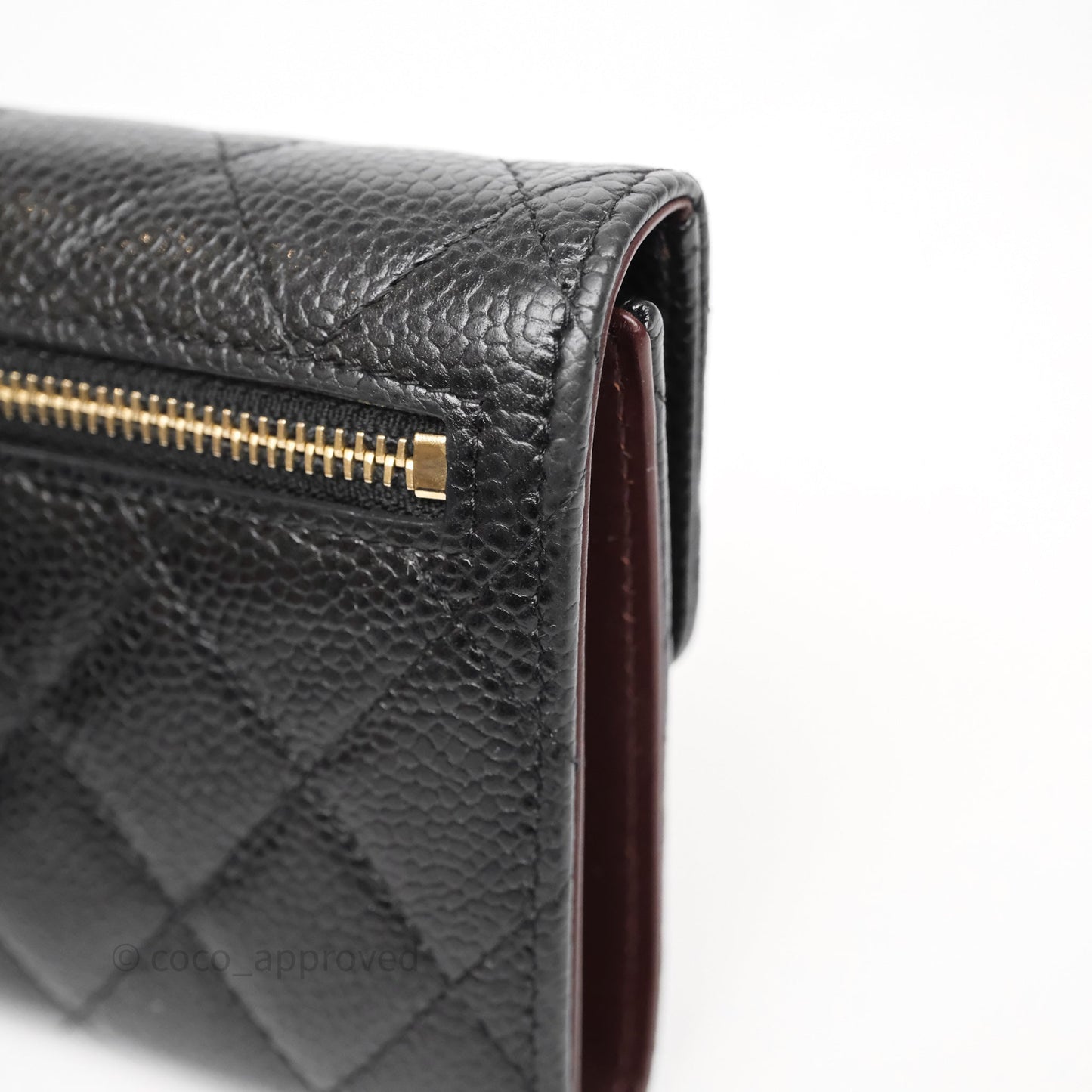 Chanel Classic Short Flap Wallet Black Caviar Gold Hardware
