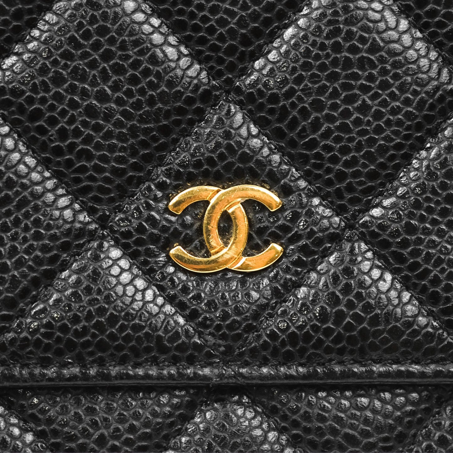 Chanel Quilted Classic Wallet On Chain WOC Black Caviar Gold Hardware