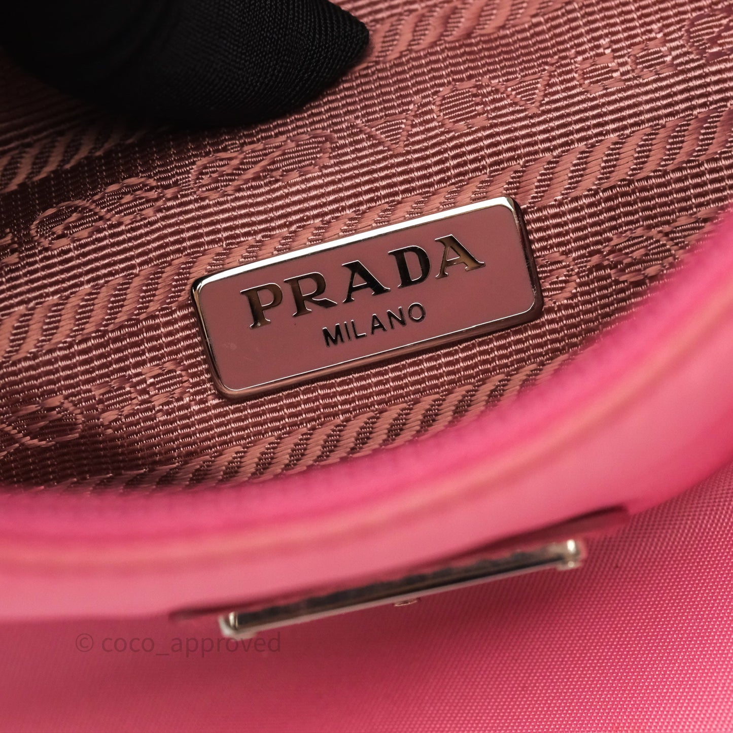 Prada Re-Edition 2005 Nylon Mini Bag Pink Silver Hardware