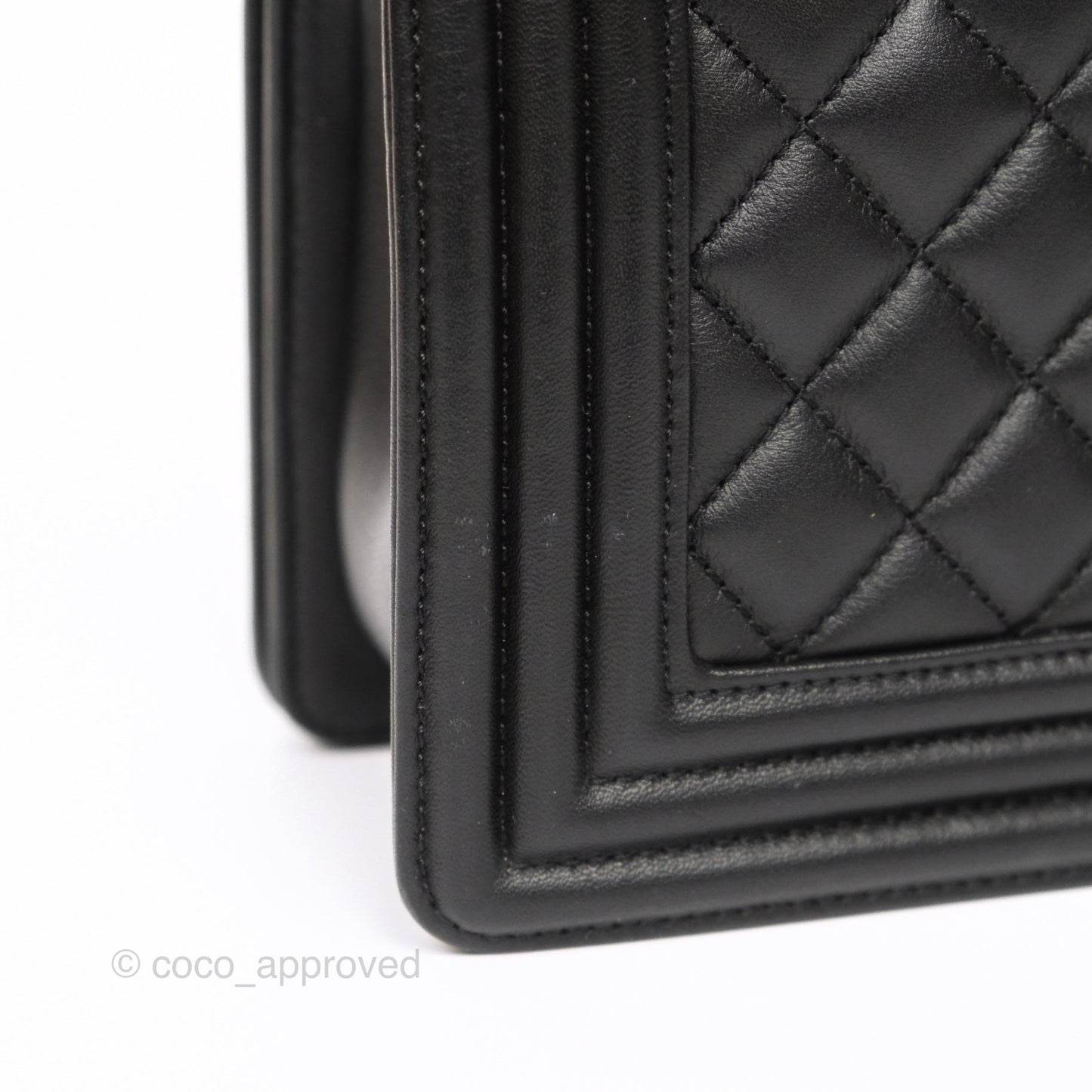 Chanel Medium Boy Quilted Black Calfskin Ruthenium Hardware