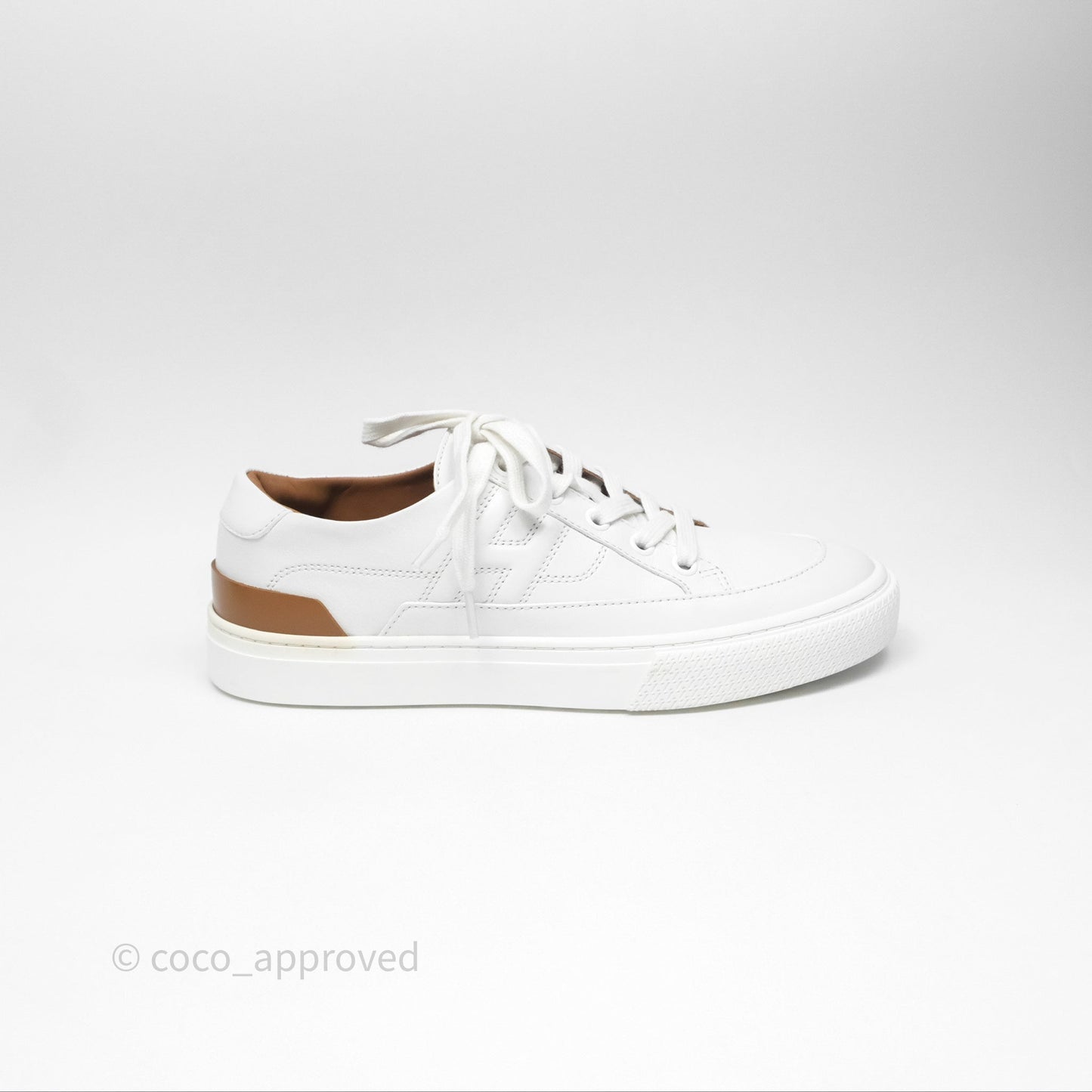 Hermès Deep Sneaker Calfskin White Size 37