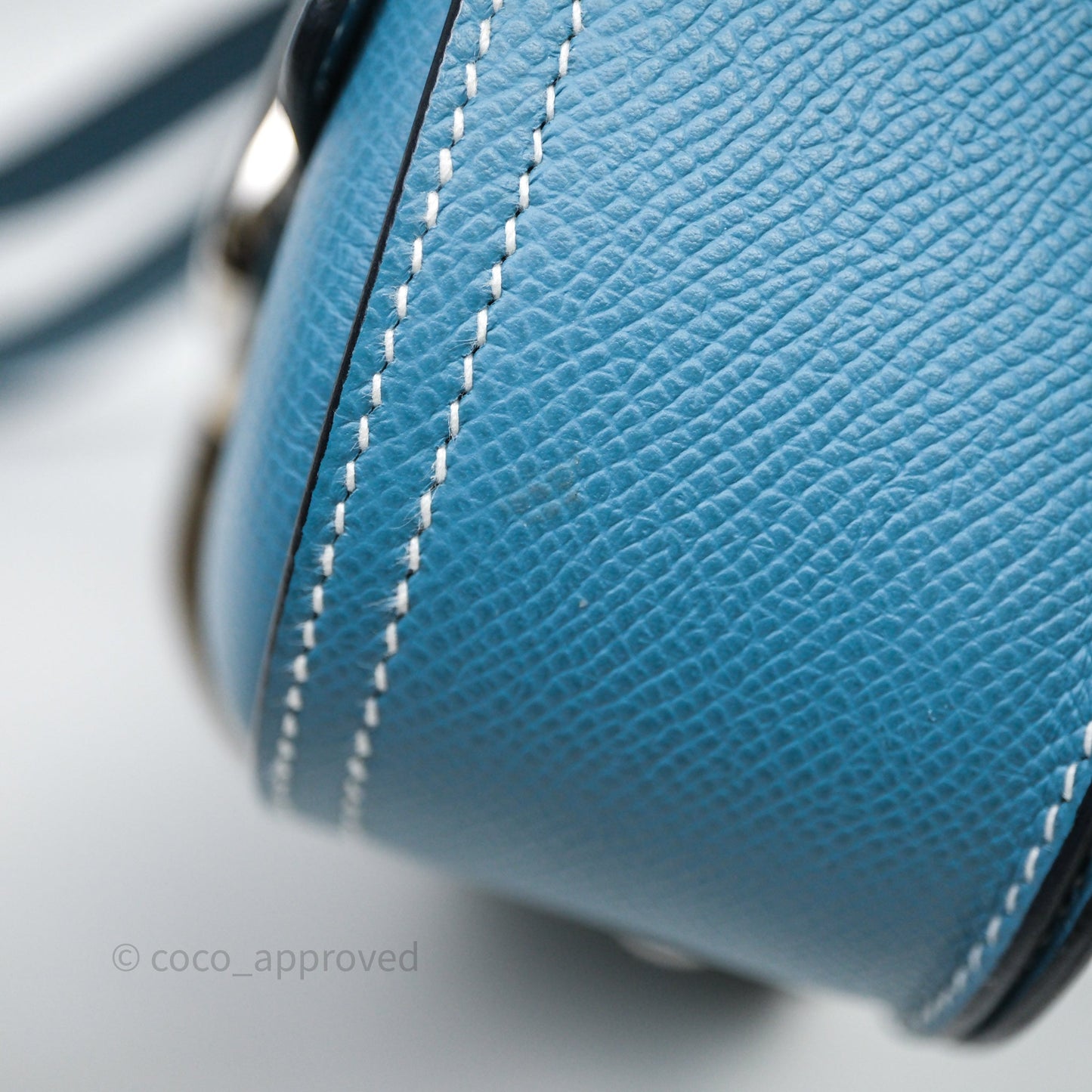 Hermès Della Cavalleria Mini II Bag 18 New Bleu Jean 75 Epsom Palladium Hardware