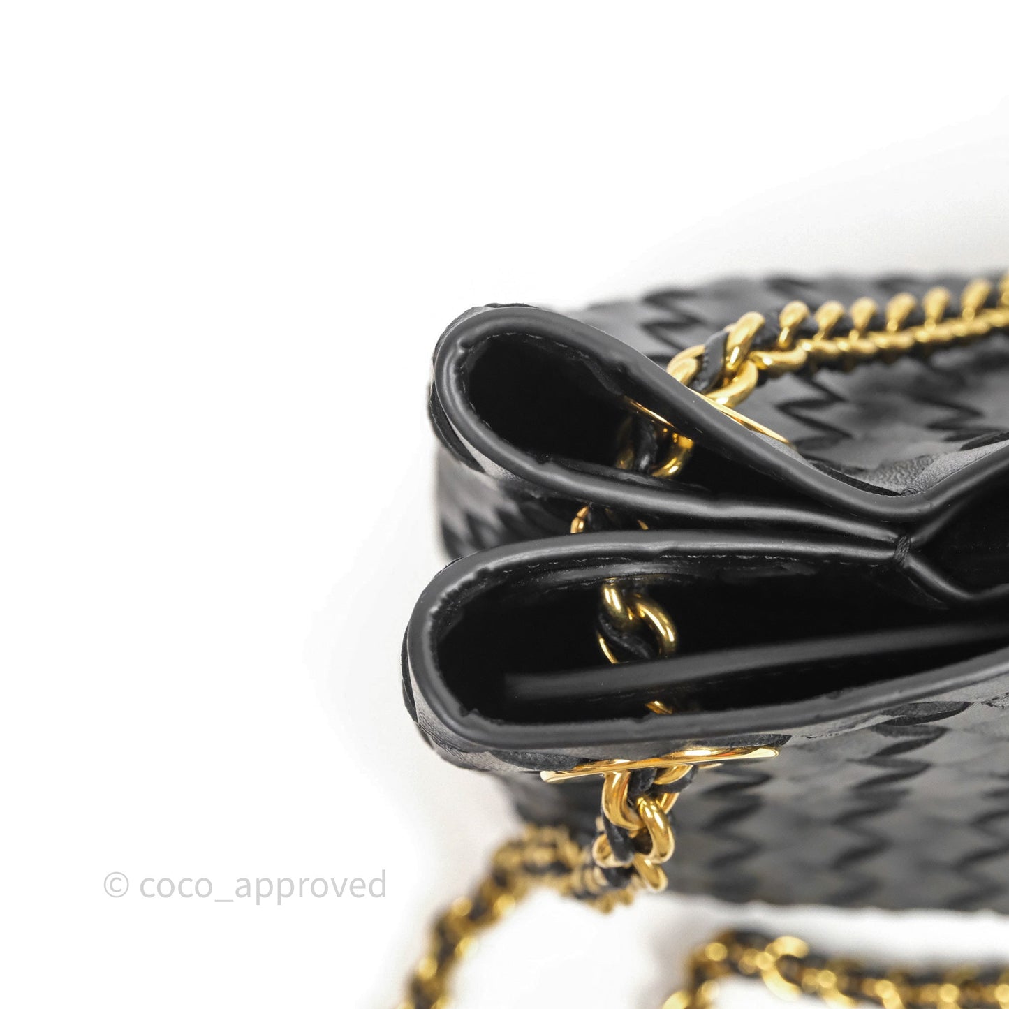 Bottega Veneta Small Andiamo Bag Black Intrecciato Lambskin