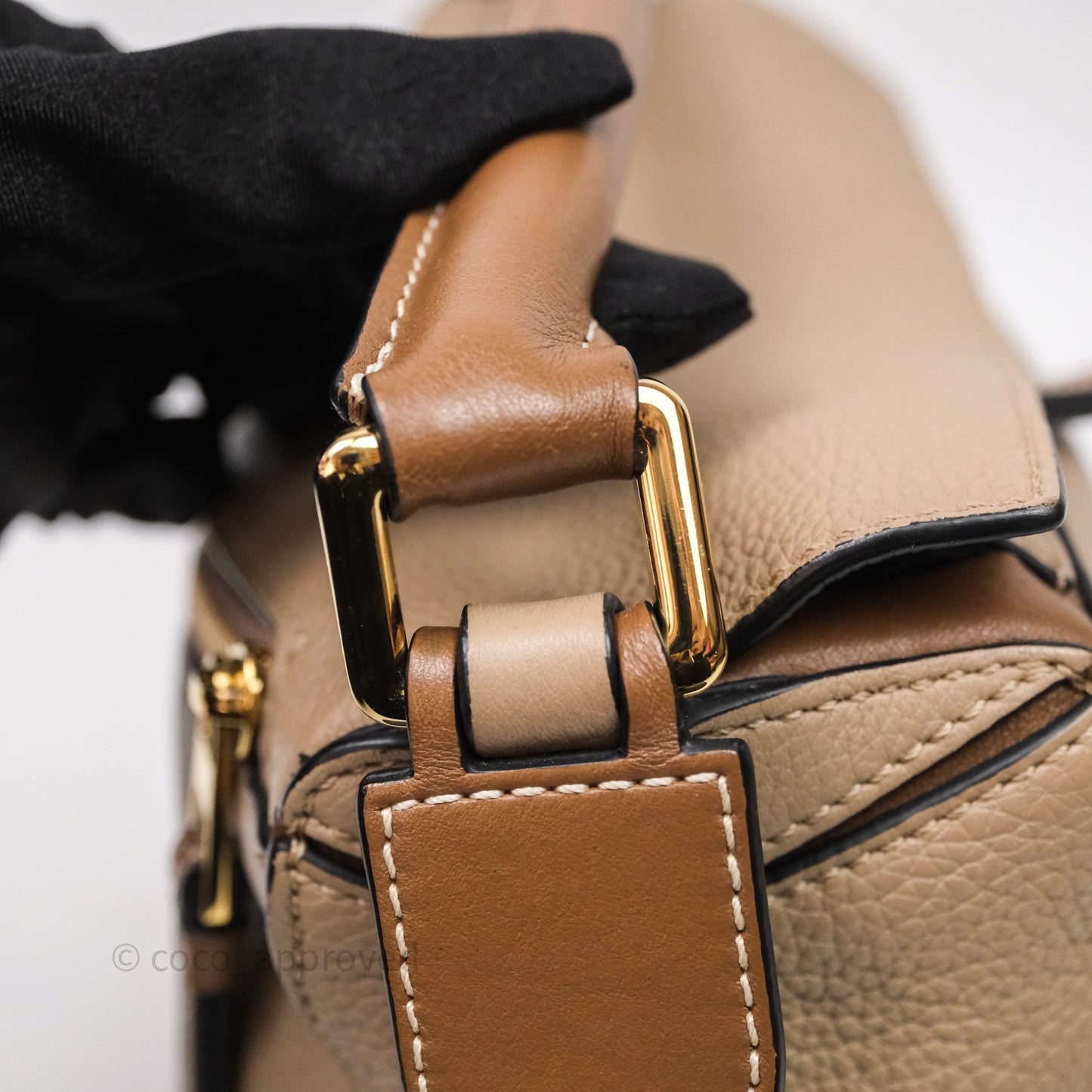 Loewe Small Puzzle Bag Sand Mink Grained Calfskin