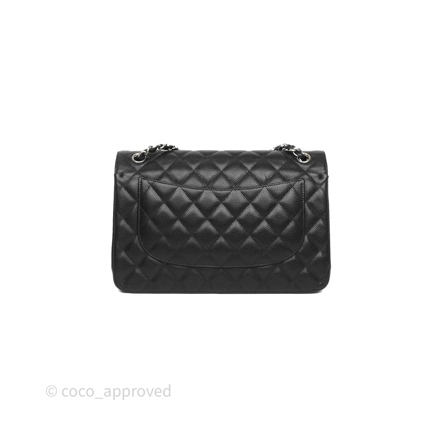 Chanel Jumbo Double Flap Black Caviar Silver Hardware⁣⁣