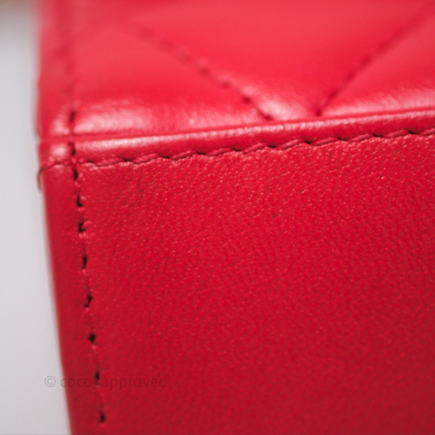 Chanel Mini Quilted Trendy CC Clutch With Chain Red Lambskin Gold Hardware