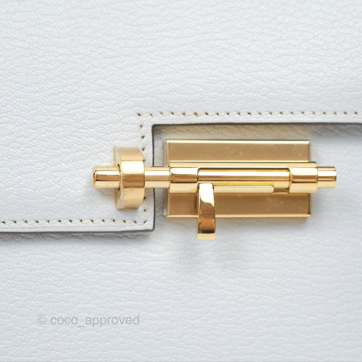Hermes Mini Verrou Bleu Brume Chèvre Mysore Gold Hardware