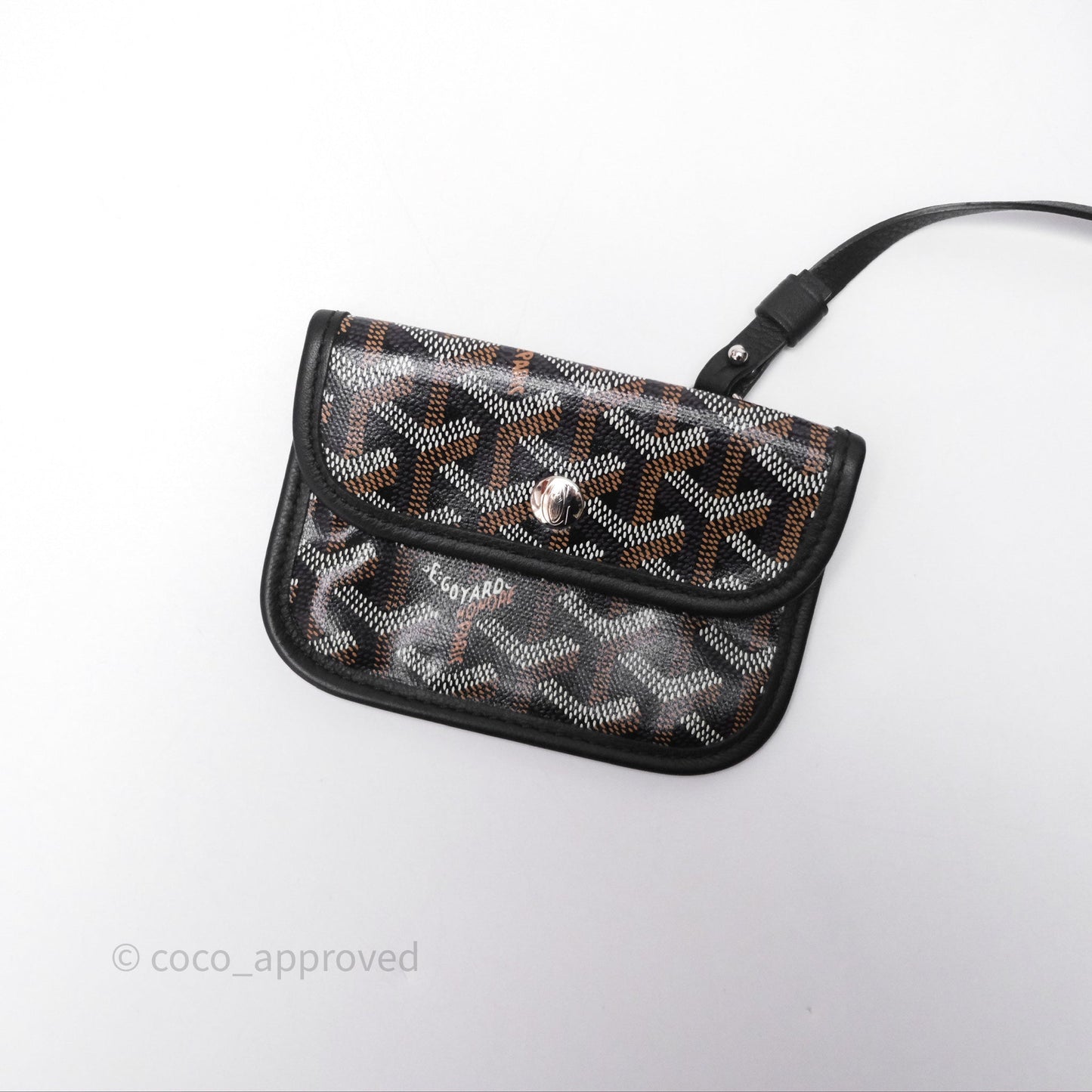 Goyard Anjou Mini Bag Goyardine Canvas Black