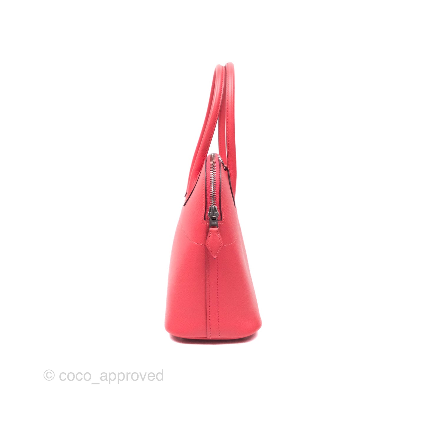 Hermès Bolide 27 Rose Jaipur T5 Epsom Palladium Hardware