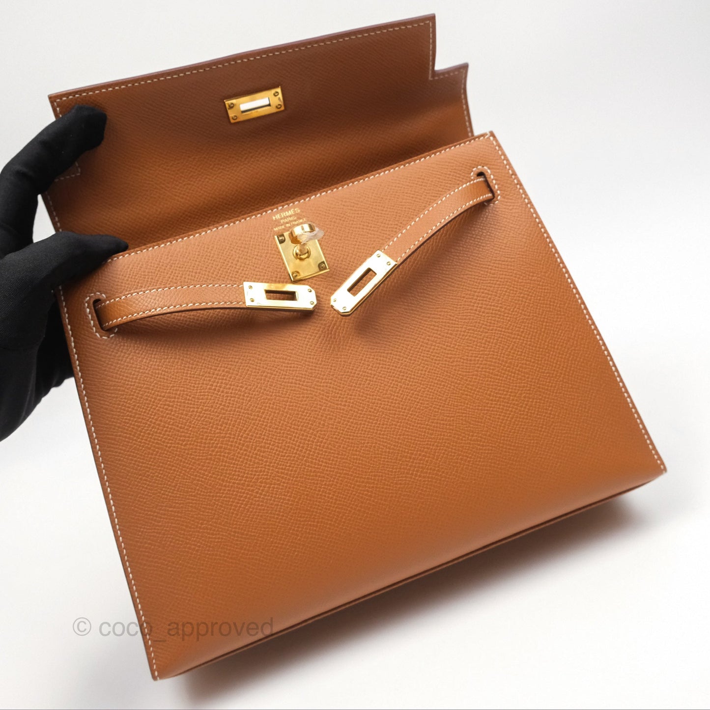 Hermès Kelly 25 Sellier Gold 37 Epsom Gold Hardware
