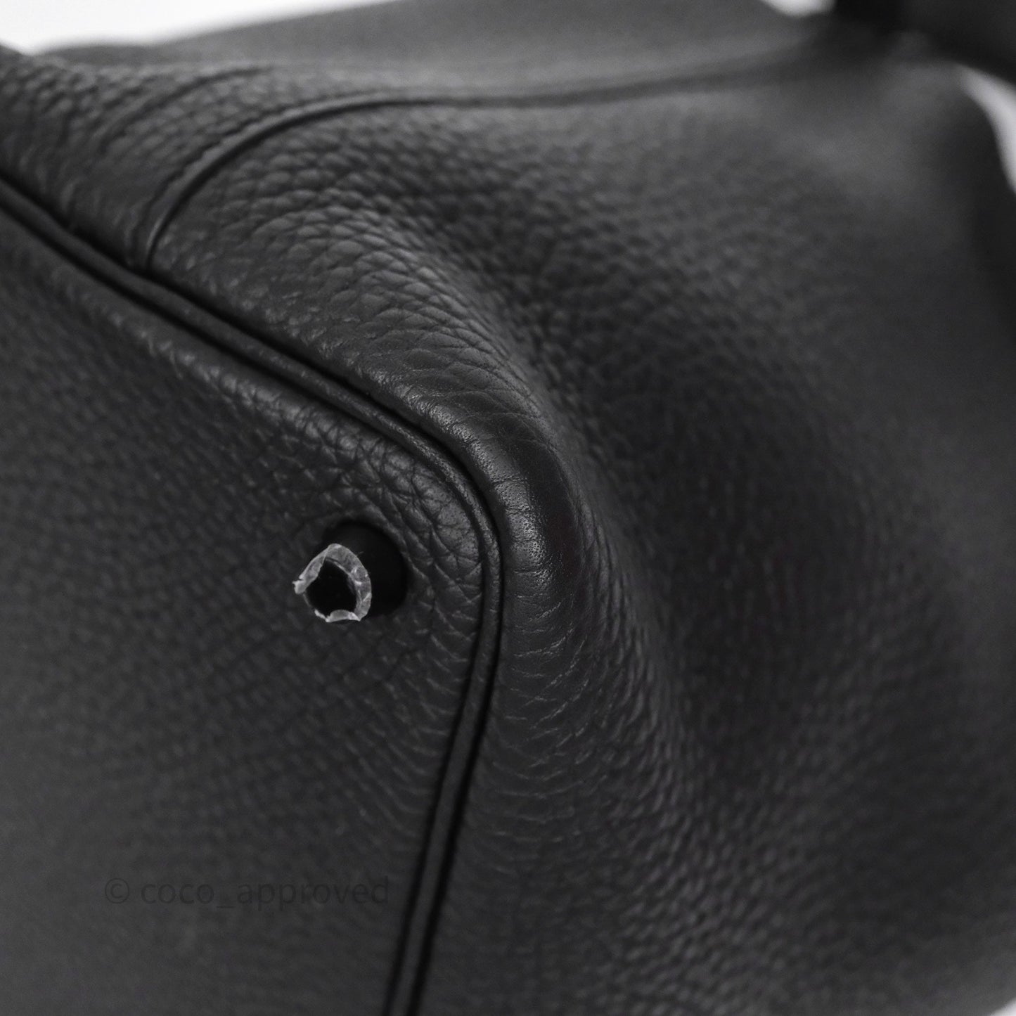 Hermès Picotin 18 Black Noir 89 Clemence So Black Hardware