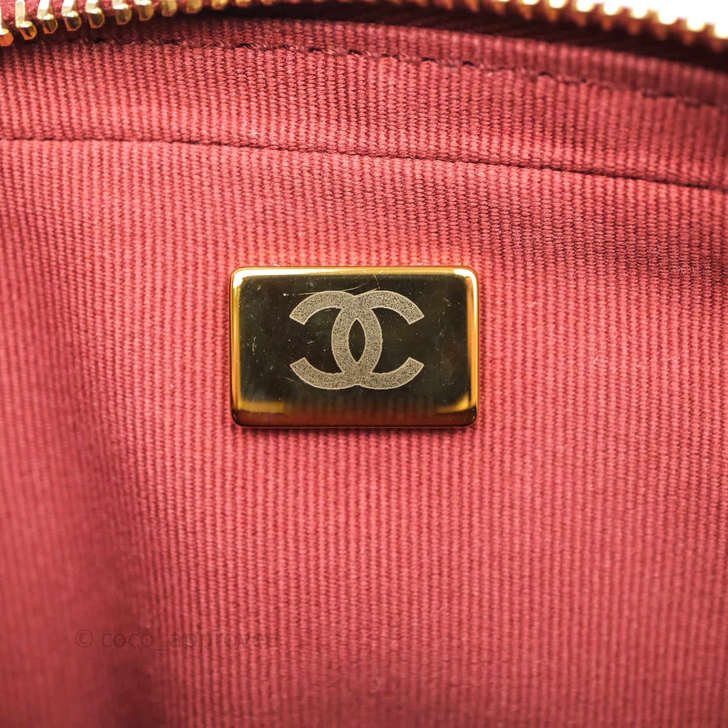 Chanel Small Camera Bag Burgundy Lambskin Gold Hardware