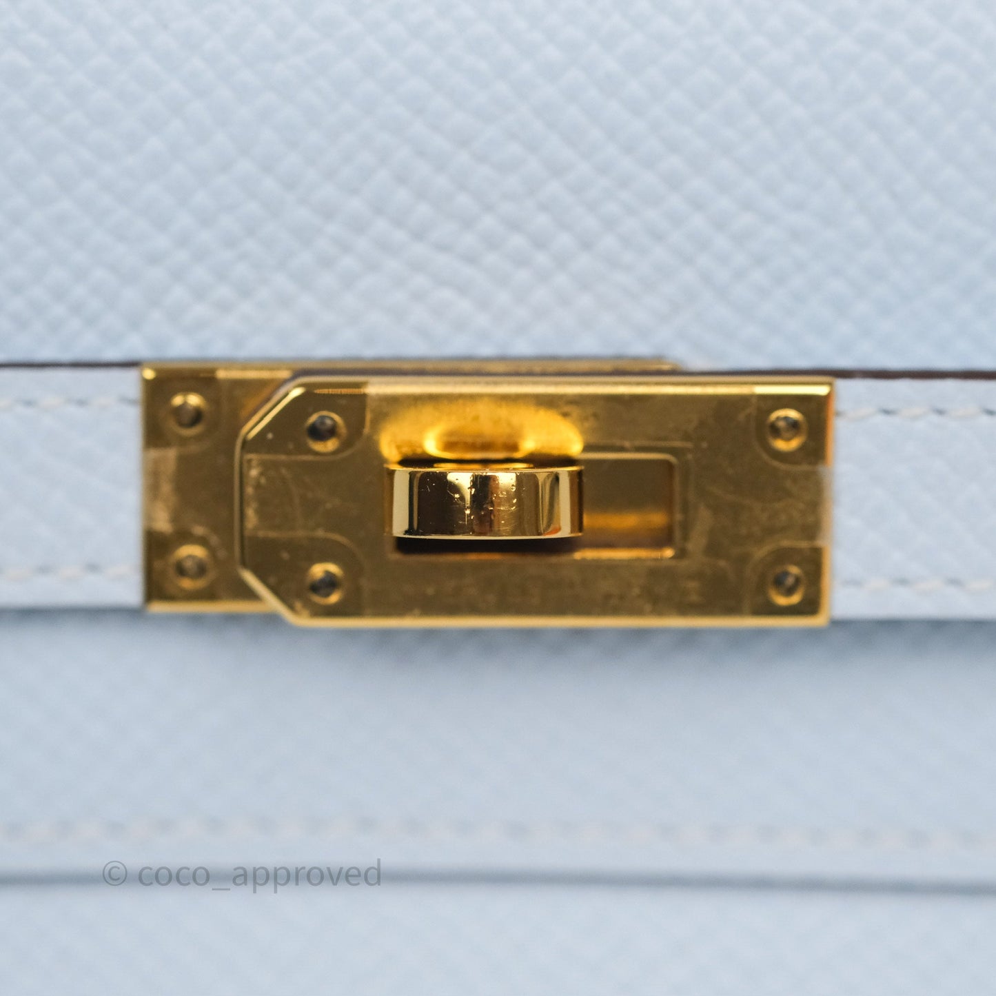 Hermès Kelly To Go Wallet Bleu Brume T0 Epsom Gold Hardware