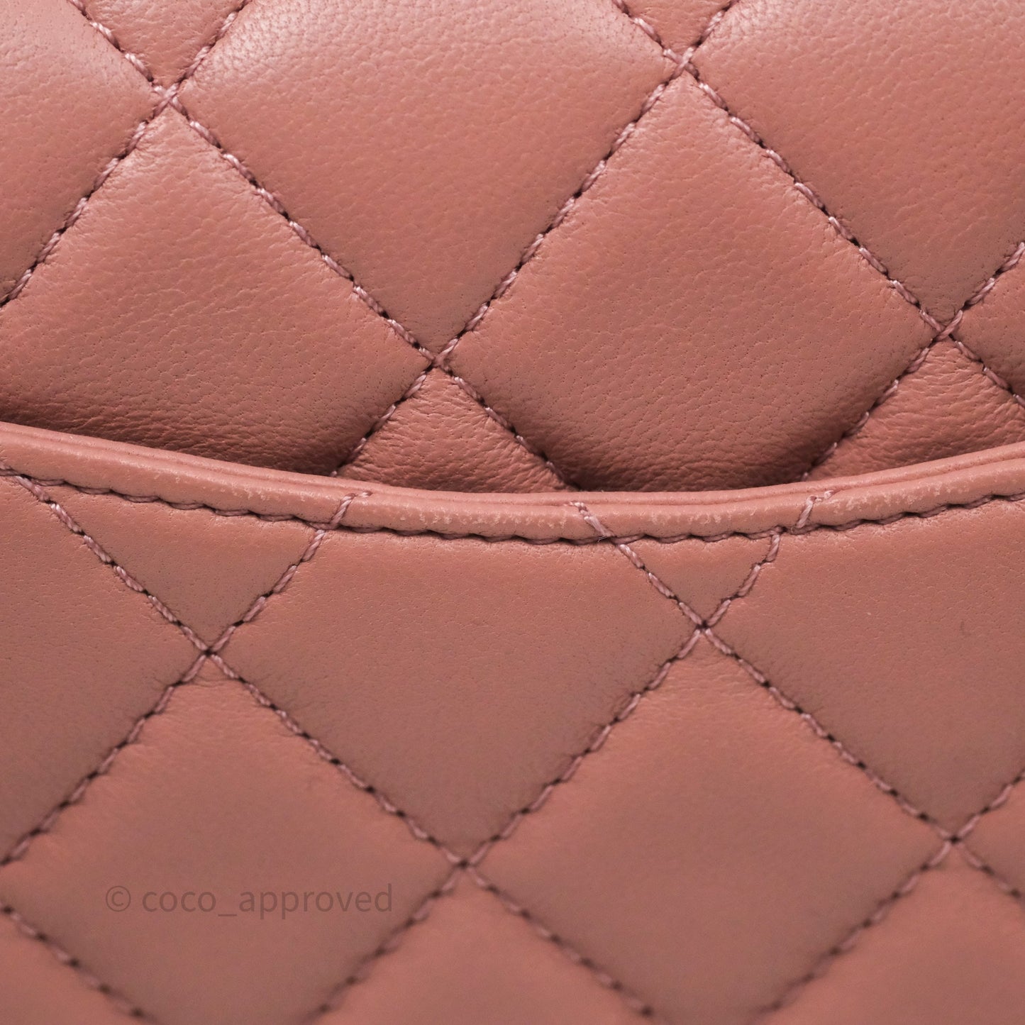 Chanel Mini Rectangular Pearl Crush Dusty Pink Lambskin Aged Gold Hardware
