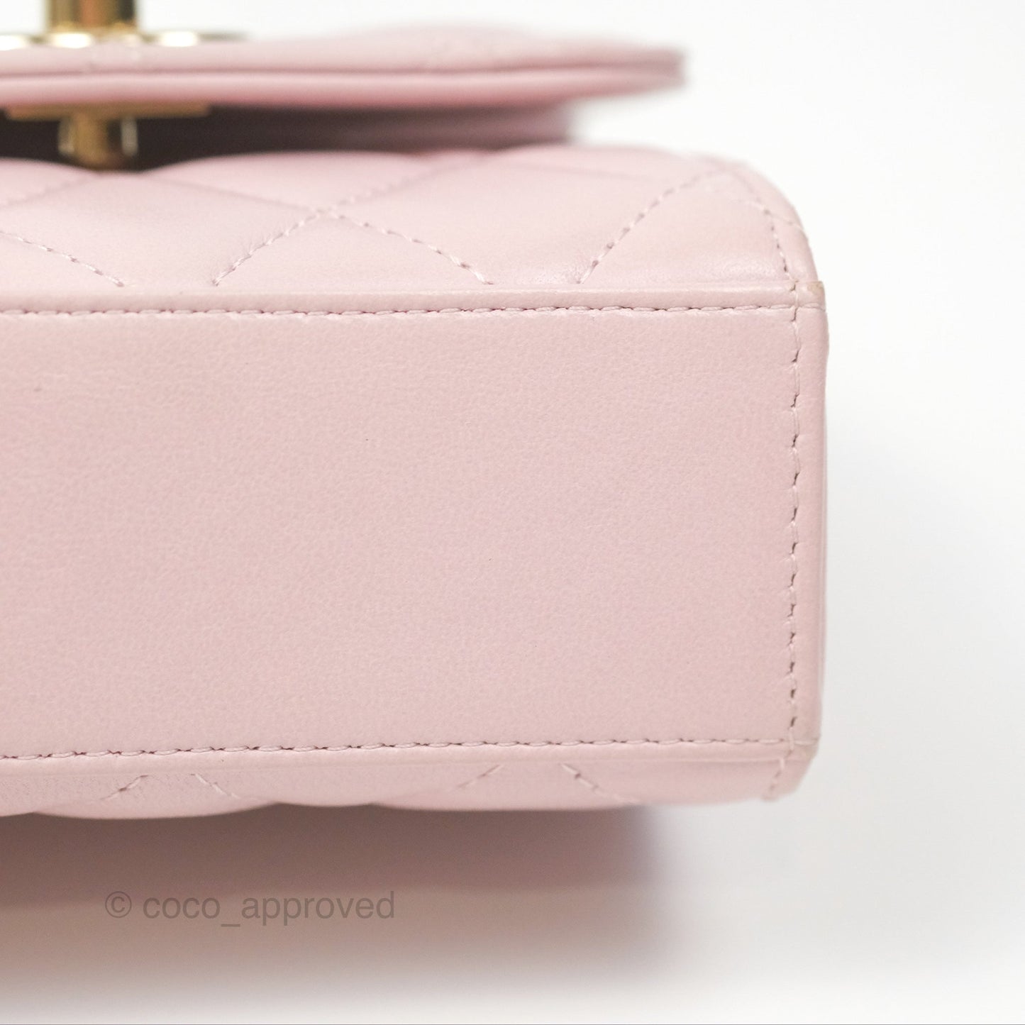 Chanel Mini Quilted Trendy CC Clutch With Chain Lilac Rose Clair Lambskin Gold Hardware