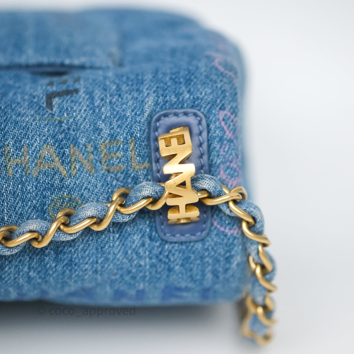 Chanel Small Denim Mood Flap Quilted Blue Multicolor