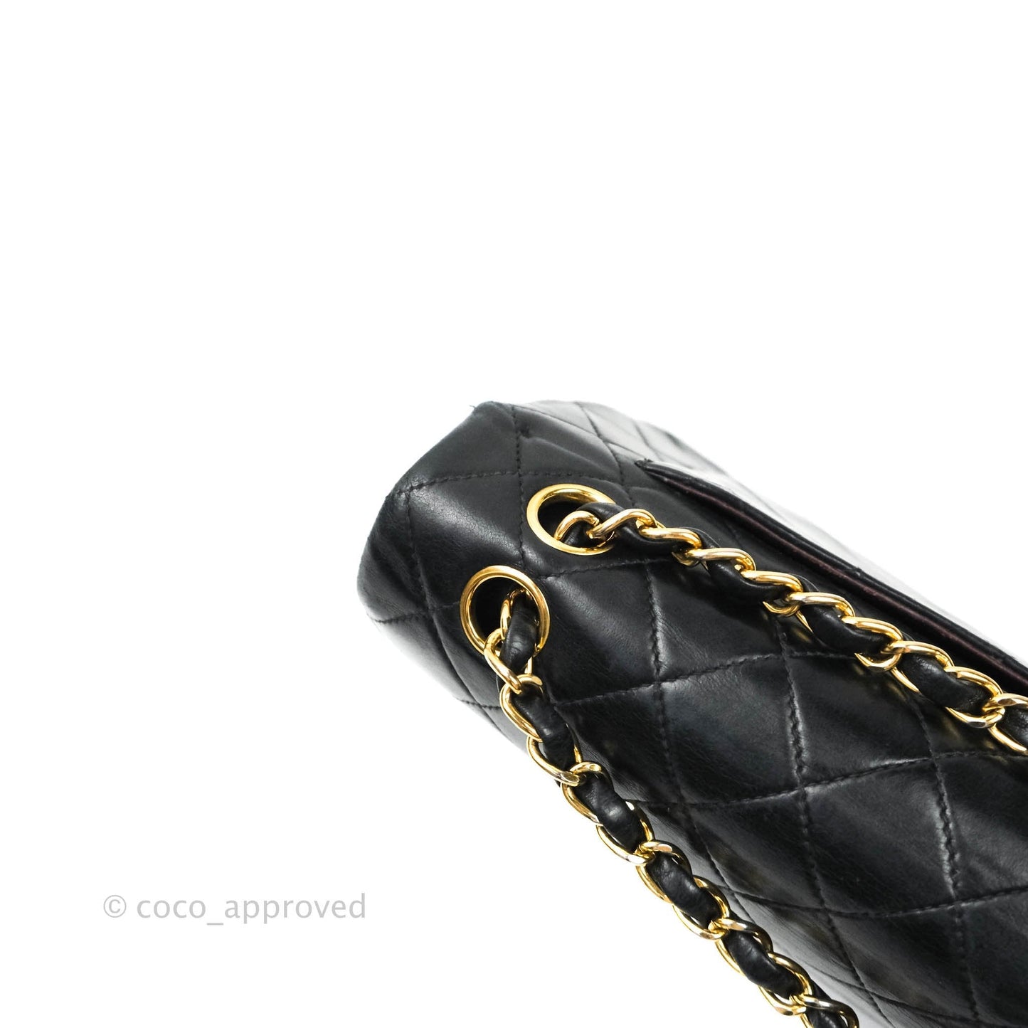 Chanel Classic Vintage Small S/M Flap Black Lambskin 24K Gold Hardware