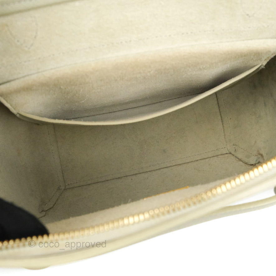 Celine Micro Belt Bag Light Khaki Grained Calfskin Silver Hardware