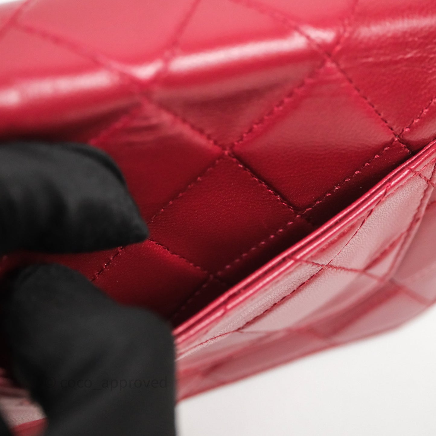 Chanel Wallet On Chain Red Calfskin Bag Gold hardware