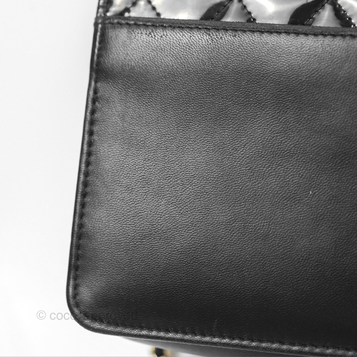 Chanel Wallet On Chain WOC Black Patent Lambskin Gold Hardware