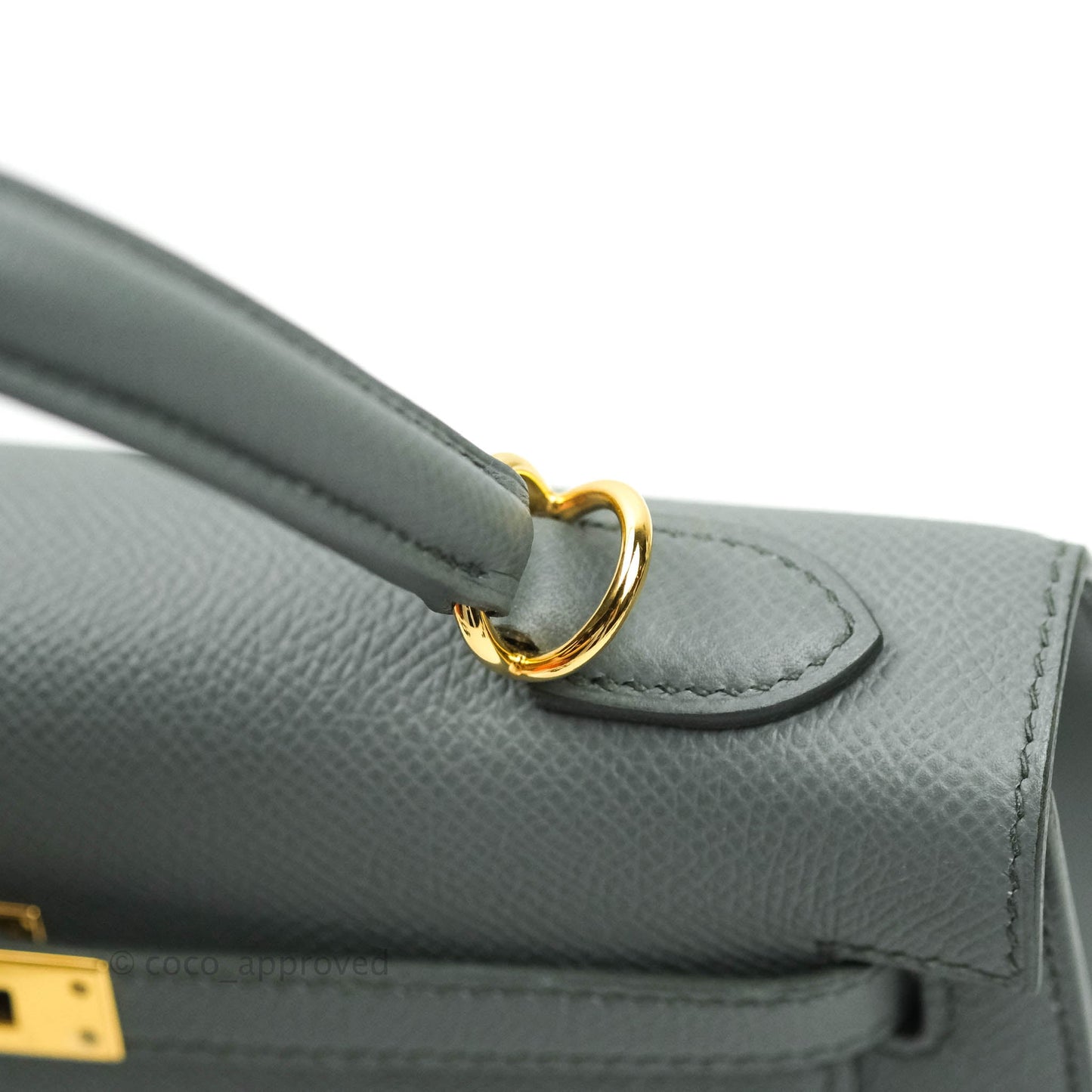 Hermès Kelly 25 Vert Amande Epsom Sellier Gold Hardware