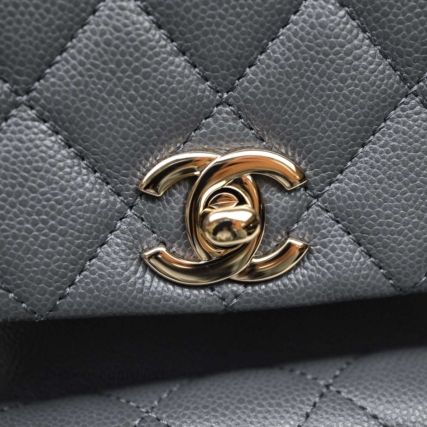 Chanel Small Duma Backpack Dark Grey Caviar Gold Hardware 23K