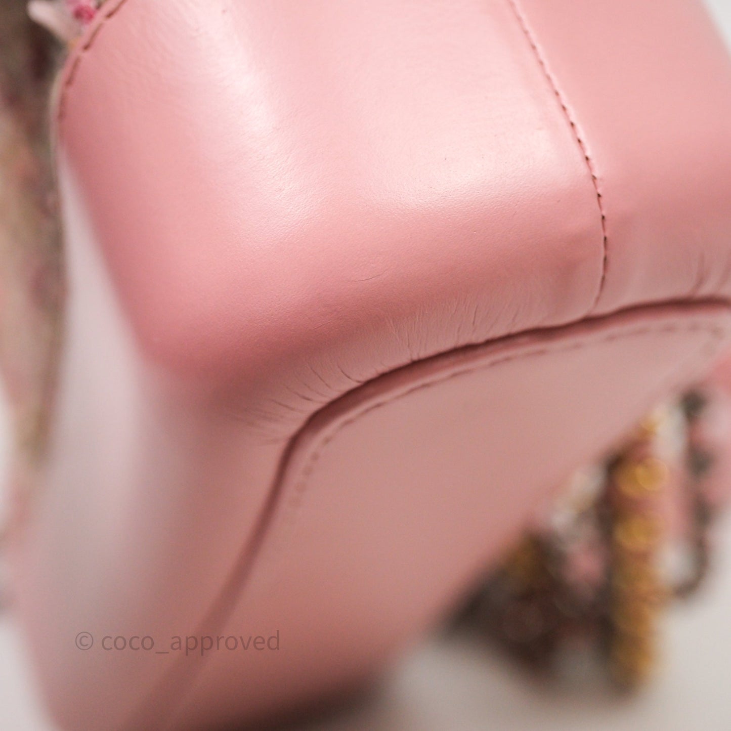 Chanel Small Gabrielle Hobo Quilted Pink Tweed Aged Calfskin